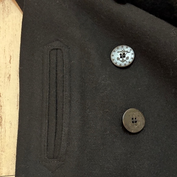 Men's Black Double-Breasted Coat - Picture 8 of 15